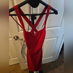 Vintage Elegant Red Women's Formal Dress